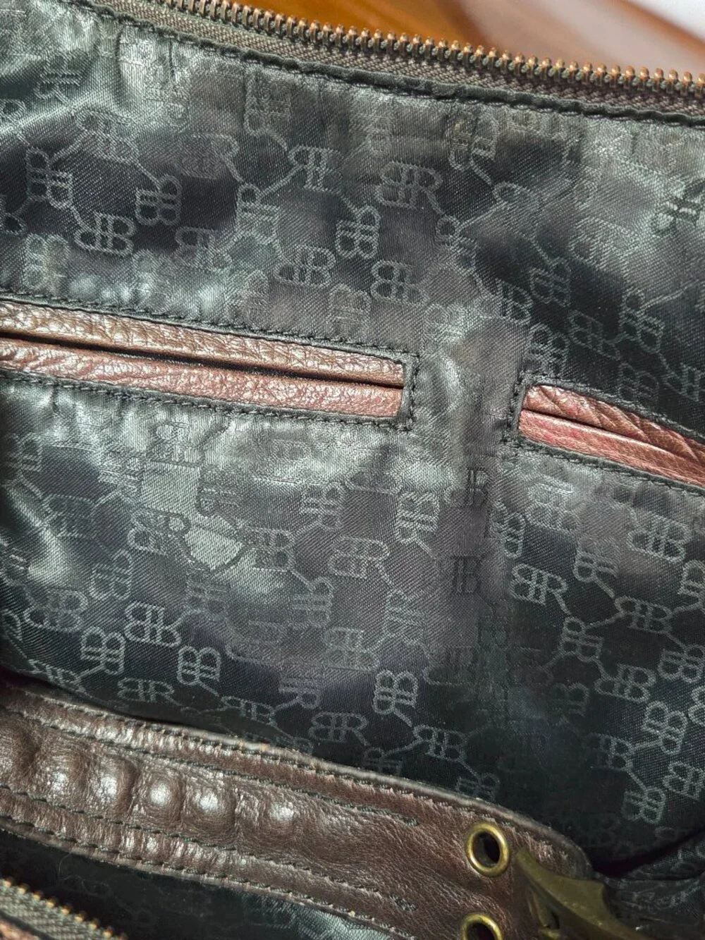 Vintage Banana Republic Hobo Bag Dark Brown Leather With Brass Hardware